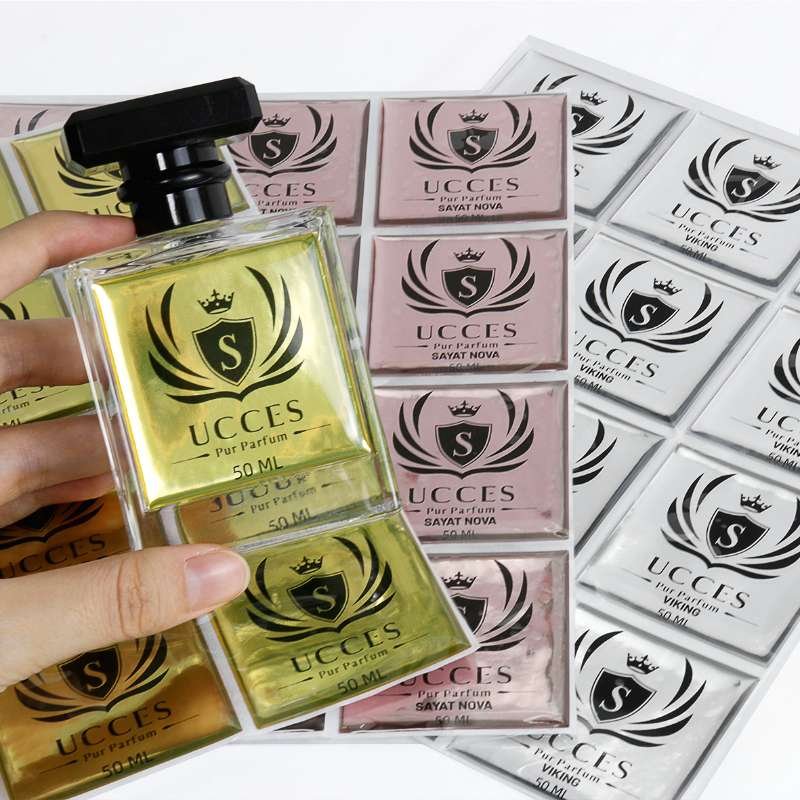 Custom High Quality Label Printing Custom Clear Gel Perfume Bottle ...