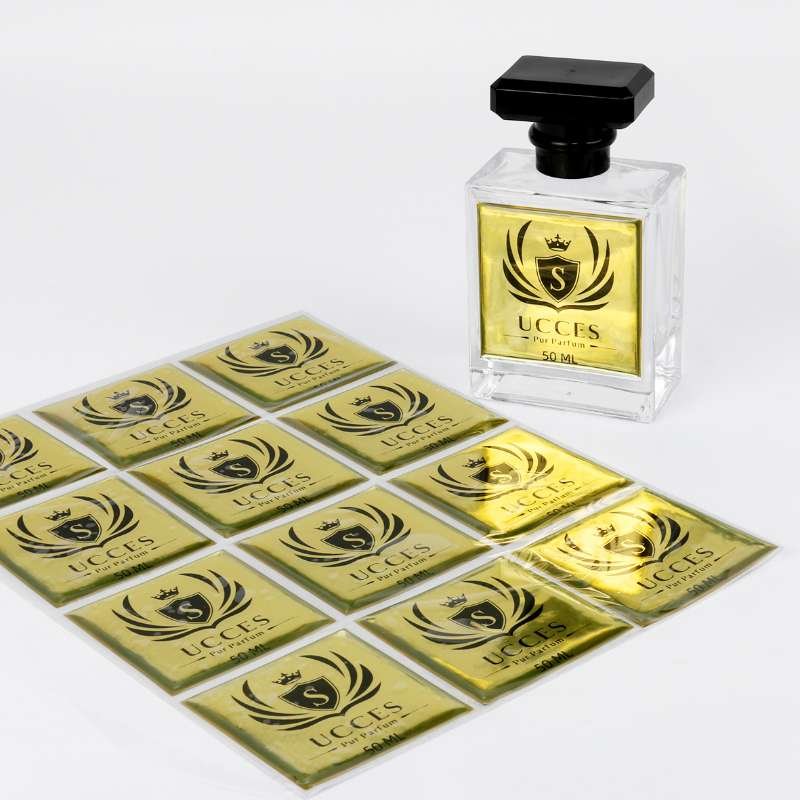 Custom High Quality Label Printing Custom Clear Gel Perfume Bottle ...
