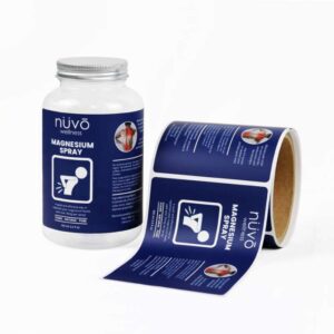 Custom water proof health care products medicine bottle packaging sticker label vitamin supplement labels