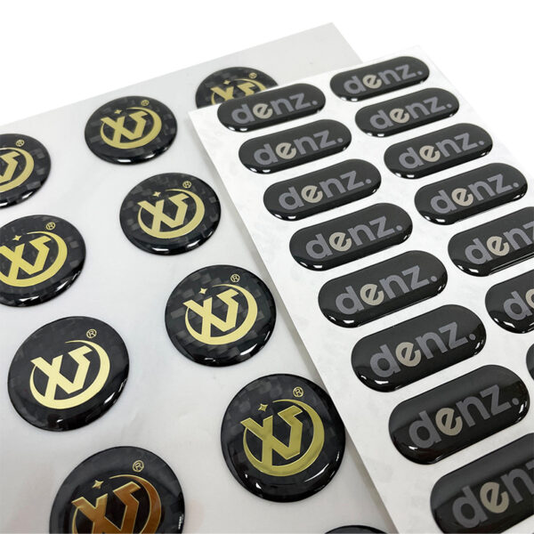 Custom 3d Epoxy Logo Sticker Printed Adhesive Domed Stickers