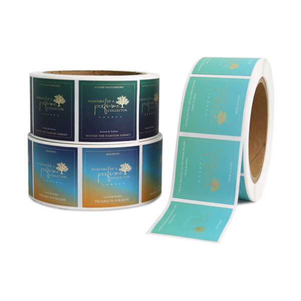 Customized Waterproof Candle Label Printing Gold Foil Vinyl Sticker Labels for Candle Jars Perfume