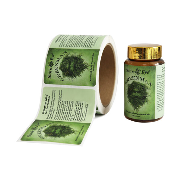 Customized roll label stickers for health care product packaging