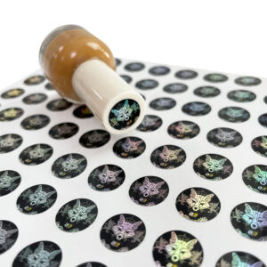 Custom Cosmetic Bottle Cap Label Sticker Holographic Adhesive