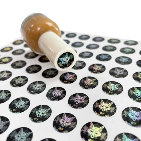 Custom Cosmetic Bottle Cap Label Sticker Holographic Adhesive