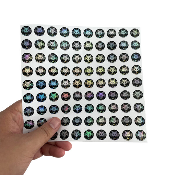 Custom Cosmetic Bottle Cap Label Sticker Holographic Adhesive - Image 6