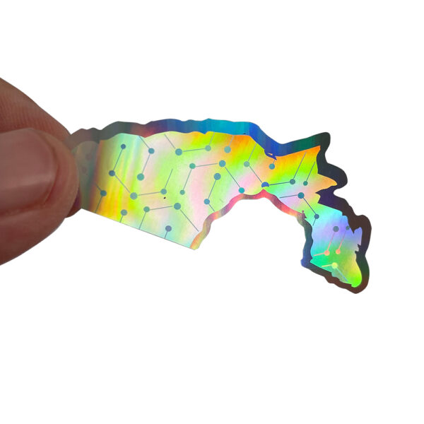 Custom die cut holographic labels stickers waterproof laser printing - Image 2