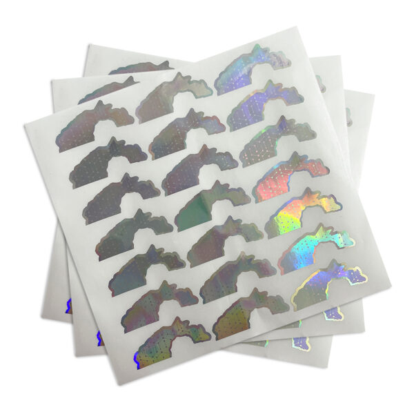 Custom die cut holographic labels stickers waterproof laser printing - Image 6
