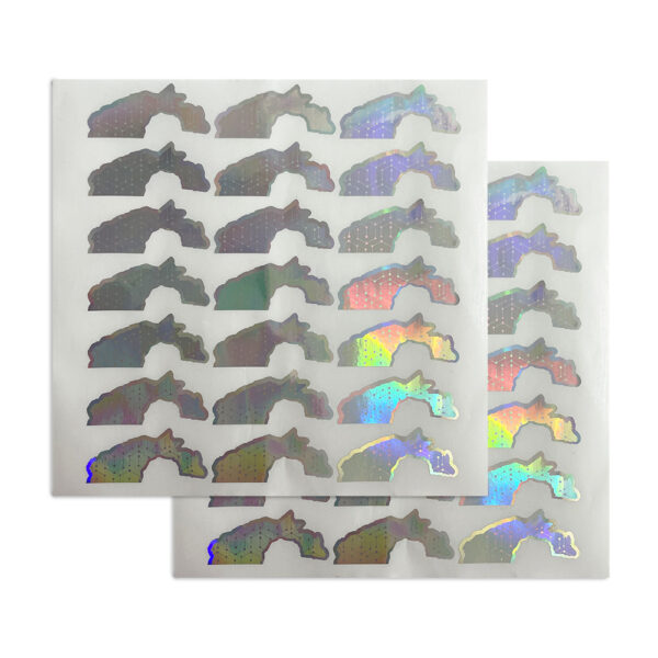 Custom die cut holographic labels stickers waterproof laser printing - Image 4