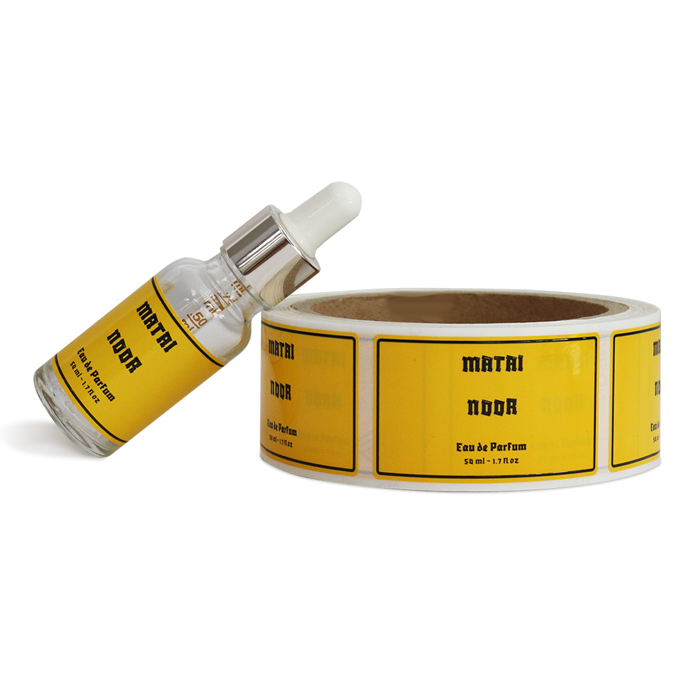 Custom logo printing perfume essential oil labels stickers packaging