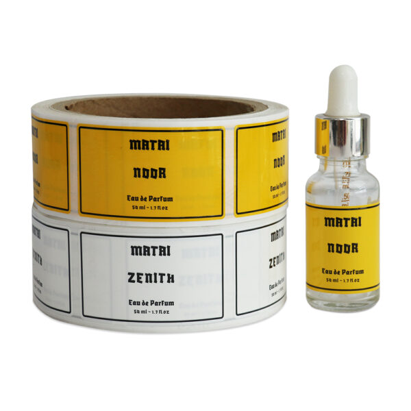 Custom logo printing perfume essential oil labels stickers packaging