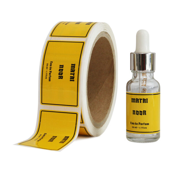 Custom logo printing perfume essential oil labels stickers packaging