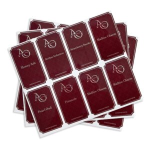 Customized perfume labels stickers waterproof packaging