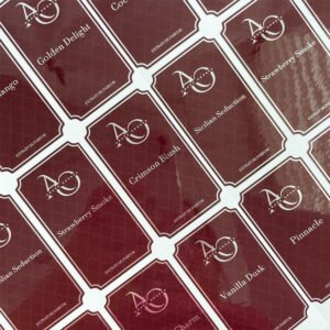 Customized perfume labels stickers waterproof packaging