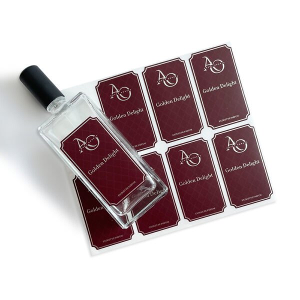 Customized perfume labels stickers waterproof packaging