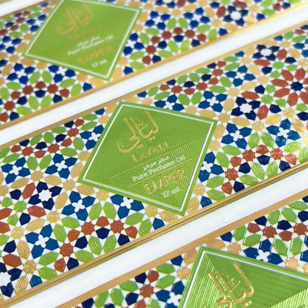 Customized Hot Stamping Embossed Labels Stickers Packaging