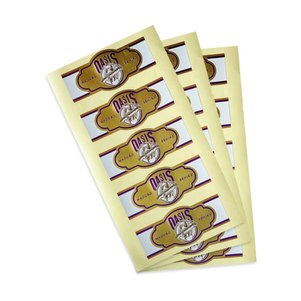 Customized gold foil embossed cigar band sticker - Image 3