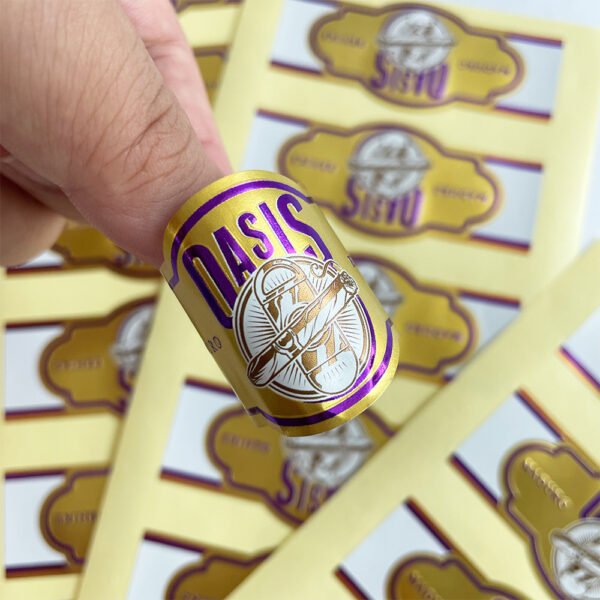 Customized gold foil embossed cigar band sticker - Image 4