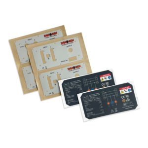 Custom variable serial number PC sticker polyester screen printing electronic control panel sticker label
