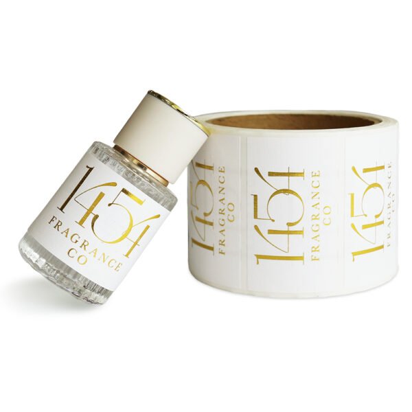 Custom Cosmetic Label Stickers with Hot Foil Stamping Packaging - Image 2