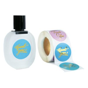 Custom Foil-Stamped Round Label Sticker Rolls
