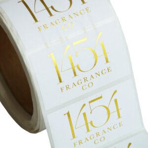 Custom Cosmetic Label Stickers with Hot Foil Stamping Packaging