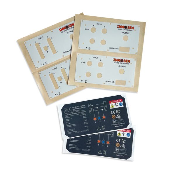 Custom variable serial number PC sticker polyester screen printing electronic control panel sticker label