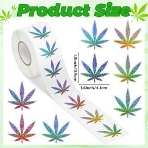 Wholesale   Custom Printed Holographic  Die-Cut Packaging Stickers for Cannabis Factory