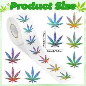 Wholesale Custom Printed Holographic Die-Cut Packaging Stickers for Cannabis Factory
