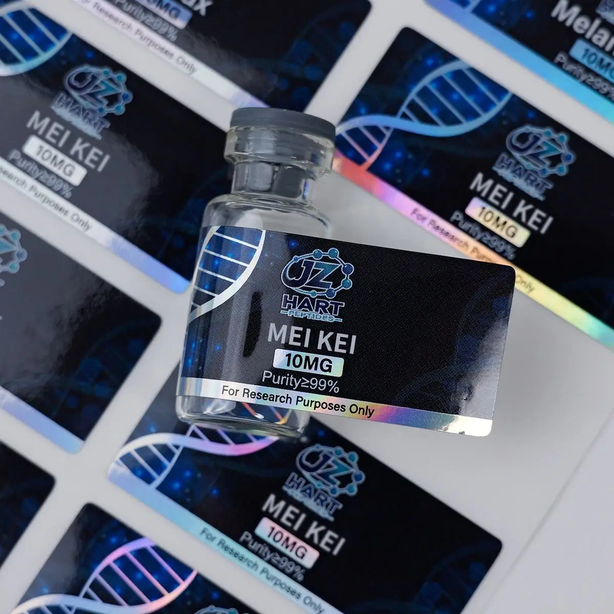 Custom Peptide Vial Bottle Labels Manufacturer