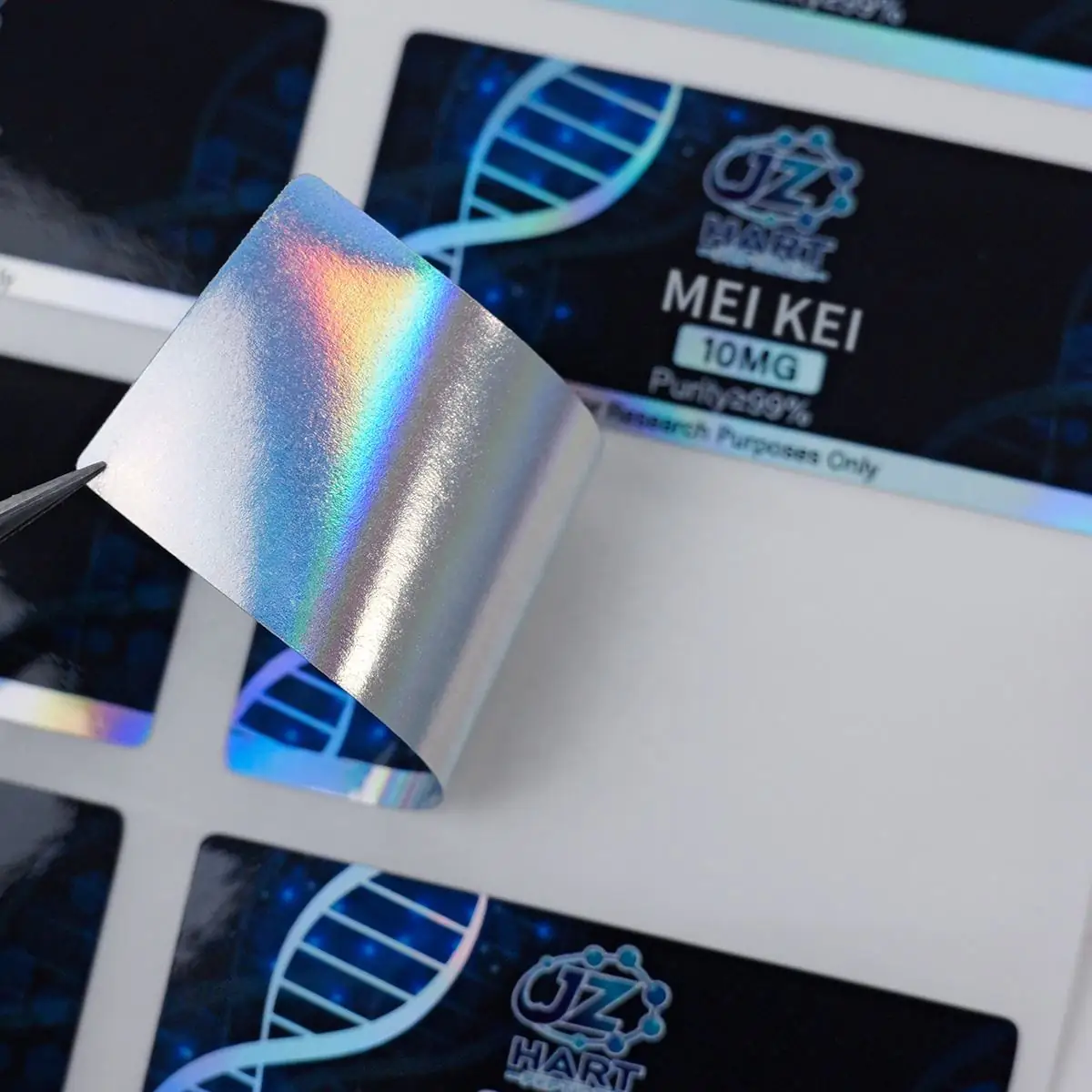 Peptide Vial Labels Manufacturer for Small Glass Bottles